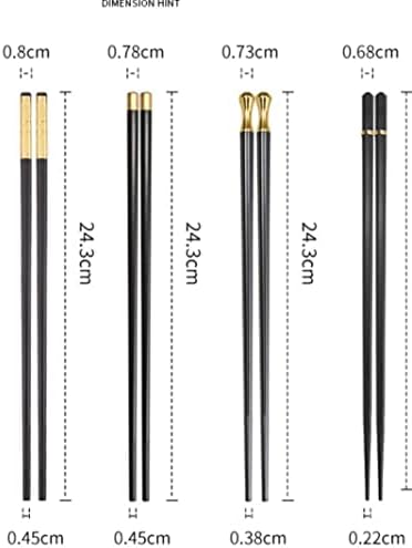Ctcoijrn 5 paires de baguettes en fibre de verre, ensemble de baguettes multi-styles compressifs, baguettes fantaisie multipack - Image 5