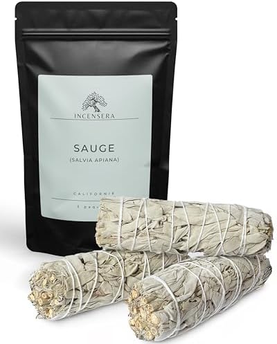 Lot de 3 Paquets les encens à la Sauge Blanche, Sauge Blanche, Sauge Blanche, Sauge Blanche, verse