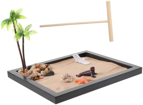 Xincxin Table de Sable Zen, 1 Ensemble de Modèles de Page, Méditation Océanique, Outils de Jardin Zen, Artisanat, Bureau, Bibelots de Jardin Zen, Modèle de Bureau, Ornation de Méditation en Résin