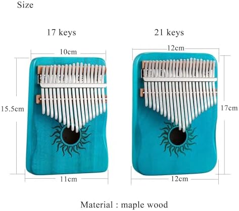 Professionnel Kalimba Kalimba 21/17 touche Kalimba en Bois d'Érable Avec Trou SONORE couneer de l'instrument de musique (21 Keys1) - Image 4