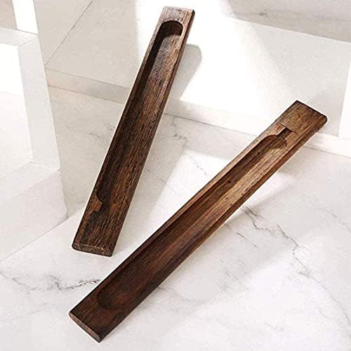 Bymivofun 2 PIÈCES Porte-Bâton d'Encens en Bois, Porte-Encens en Bois de Bambou, Brûleur d'Encens en Bambou, pour le yoga de méditation, Extrerieur Interieur (Bois de Wengé) - Image 3