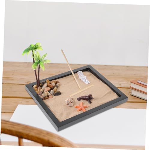Xincxin Table de Sable Zen, 1 Ensemble de Modèles de Page, Méditation Océanique, Outils de Jardin Zen, Artisanat, Bureau, Bibelots de Jardin Zen, Modèle de Bureau, Ornation de Méditation en Résin - Image 5