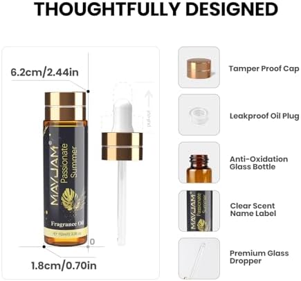 Mayjam Huile Essentiellle de l'Été Passionné 10ml, Huile de Parfume de Qualité Supérieure pour diffuser d'Huiles Essentielles, Aromathérapie, Humidificator - Image 6