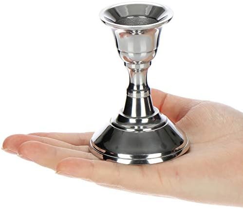 Com-Four® 2x lustres au design élégant pour une table de fête - lustre classique couler les mariages, anniversaires - lustre en métal pour table de Noël - Porte-Lumière (8,5 cm - ronde) - Image 2