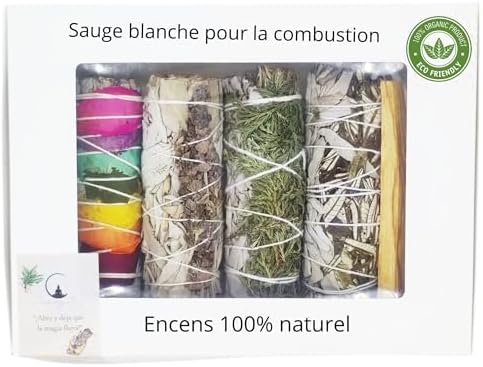 Samayzen - Kit Smudge Sauge Blanche pour Brueler Sinuata pourpre - Yerba Santa - Lavande - Cèdre - Bâton Sacré - attachés pour Méditer et Se. - Image 7