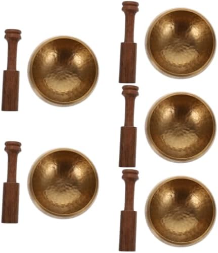 5 Ensembles de Bols de Muque Bouddhiste, Instrument de Muque de Bouddha, Instrument de Musique de Guérison, Bol Chantant Tibéton, Out de Méditation, Bol Bouddhiste, Bol Zen, Bol de Guérison