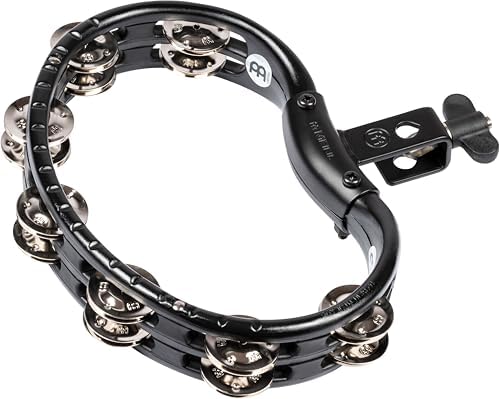 Meinl tmt2bk tambourin fixe cymbales acier noir