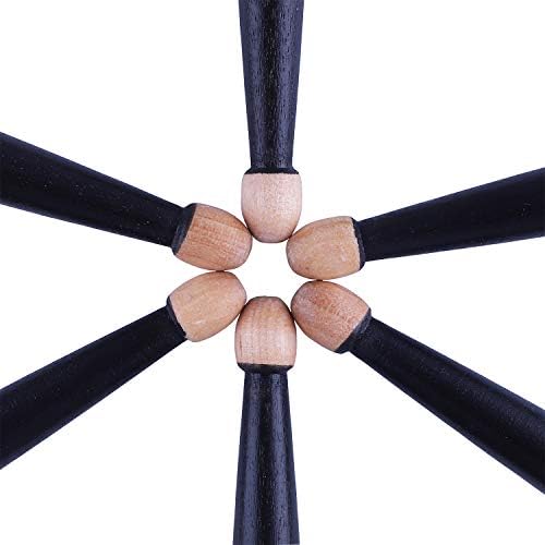 Antner lot de 3 paires de baguettes classiques en érable avec pointe en bois pour étudiant et adulte noir - Image 4