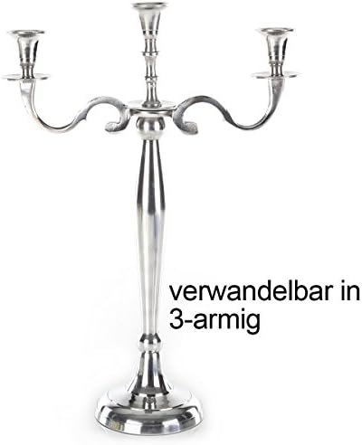 Chandeliers Gräfenstayn® à 1, 3 ou 5 bras - Diffférentes Tailles - Chandeliers CandéLabres en Argent, Noir, Blanc Ou ou (m, argent) - Image 3