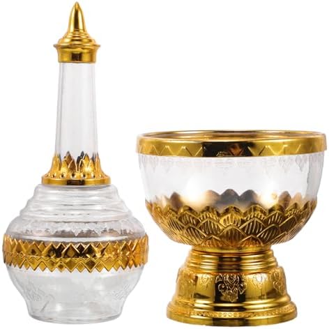 Ciieeo Bouteilles d'Eau de Baptême tasse Sainte de Table Bouteilles d'Eau Bénite Religieus Coupé d'Offranche de Table Gobelets Coupe d'Offrande en Verre Coupe Sacrée Transparent un Verre