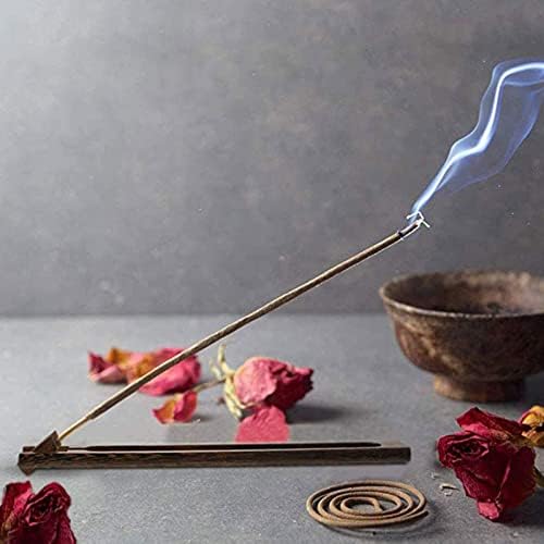 Bymivofun 2 PIÈCES Porte-Bâton d'Encens en Bois, Porte-Encens en Bois de Bambou, Brûleur d'Encens en Bambou, pour le yoga de méditation, Extrerieur Interieur (Bois de Wengé) - Image 7