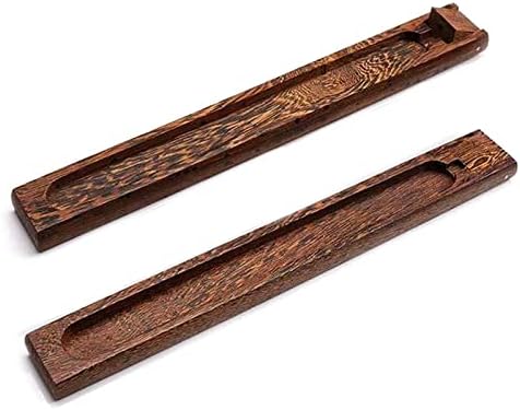 Bymivofun 2 PIÈCES Porte-Bâton d'Encens en Bois, Porte-Encens en Bois de Bambou, Brûleur d'Encens en Bambou, pour le yoga de méditation, Extrerieur Interieur (Bois de Wengé)