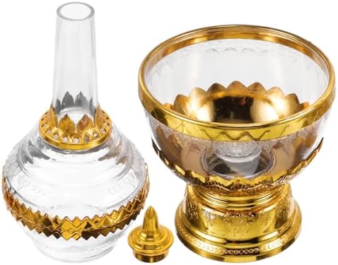 Aboofan 4 pièces bouteille en verre coupé sacré contenants de liquide sacré bol de prospérité réservoir d'Aau de baptême quatrenitures de prière gobelet - Image 6