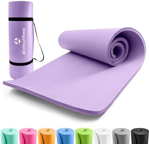 #Doyourfiness tapis de yoga antidérapant | Épaisseur de 0,8cm à 2cm | 183 cm x 61cm ou xxl 190cm x 100cm | Tapis de Gymnastique Qui Protège Les Articulations | Débutants et avancés | diverses couleur