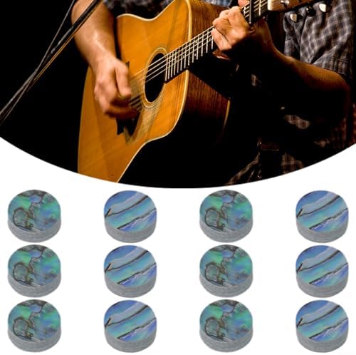 Projets de Bricolage Avec 12 points en Coquille d'Ormeau Vert pour les guitares et plus Encore