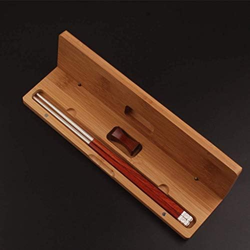 Ensemble de Baguettes de Luxe en Bois Argente Reutilisables et Repose-Baguettes, Coffret Cadeau de Baguettes en Bois Naturel Avec étUi en Bois, passent au lave-vaisselle, Baguettes Japonais Antidese