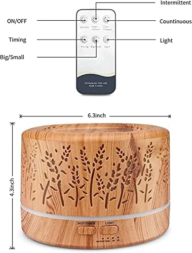 Diffuseur Huiles Essentielles 500 ml, diffuseur d'Aromathérapie Humidificateur D'Air Sans Eau - Arête Automatique, 7 LED Couleur Idéal pour le salon Yoga Chambre - Image 7