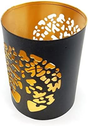 Bougeoir votif fait à la main le main en motif - motif arbre de vie - yggdrasil - spirituiti - mythologie - décoration - cadeau de mariage - diwali - Image 3