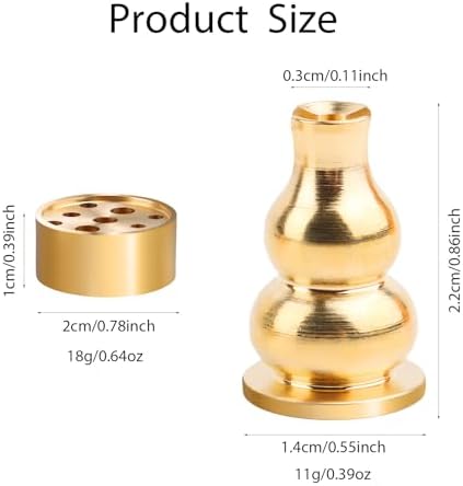 Porte-Bâtons d'Encens Lotus, Brûleur Lotus enceser 6 trous, porte encens 3 en 1, Brûleur en laiton pour bâtons de 14 cm Avec Classeur Cendres - Image 3