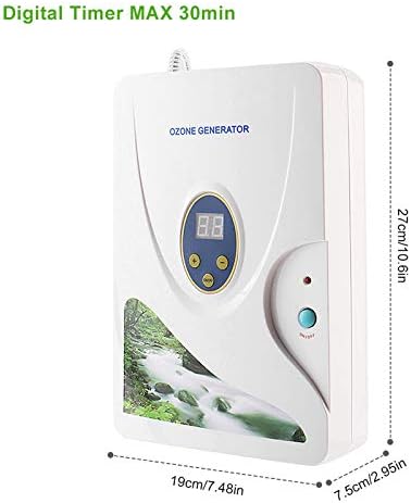 Touisedgi Purificators d'Air à Minuterie de Roue, Généraur d'Ozone Polyvalent et Purificator d'Air Eau-Huile Ozonateur, machine à ozone pour les fruits à eau eu bouchon - Image 5