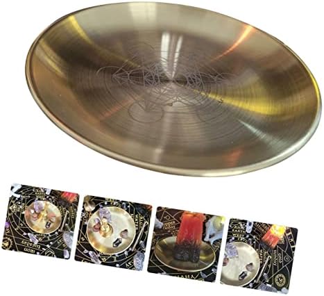Cabilock 2 Pièces Pentacle Porte-Bougies Piliers Bougeoir Pentagramme Bougeoir Étoile Carillon Fournitures d'Aulle de Sorcellerie Plateau de Bougie Wiccan Trois Phases Bougie de Thé Alliage - Image 6