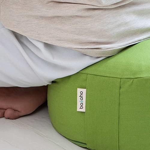 Basaho Wheel Zafu Coussin de Méditation | Coton Bio | Coques de Sarrasin | Housse amovible et lavable - Image 7