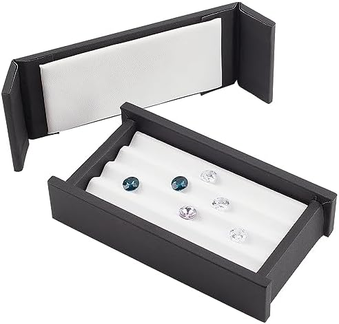 Ph pandahall Continéateur de Stockage de Pierres Précieus 4 Emplacement Boîtes de Présentation de Diamants Boîte à Bijoux de Pierres PRÉCIEES Soutien de Boîte de Rangement Avec Couvercles et Velours