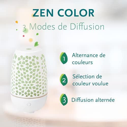 Phytosun Aroms - Diffuseur d'Huiles Essentielles Ultrasonique Zen Color - Diffusion par Ultrasons - 3 modes de diffusion - 7 CouleUrs Lumières LED - Image 4