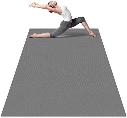 Odoland Grand Tapis de Yoga 200 x 130 x 0,6 cm, Tapis de Gymnastique / Tapis de Sol, Antidérapant et durable Pour Pilates Fitness Méditation