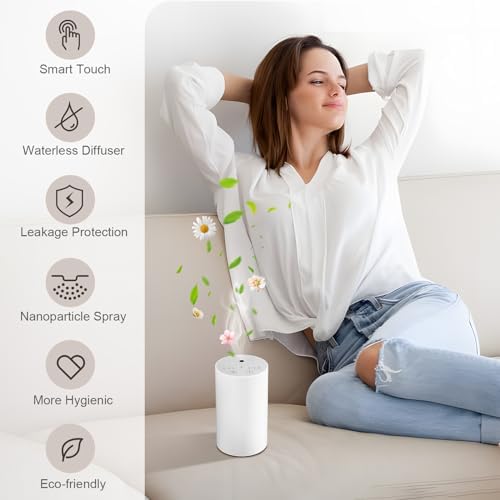 Urbanhomes diffuseur huiles Essentielles, Huile Essentiellle, diffuseur Parfum Maison, Huile Essentiellle Pour diffuseur, diffuseur électrique Parfum Maison, Avec 3 Modes, Fonction USB portable, Blanc - Image 4