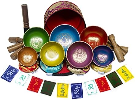 Devyom lot de 7 bols chantants tibésains pour la méditation - bol chantant de l'Himalaya - Devyom 11