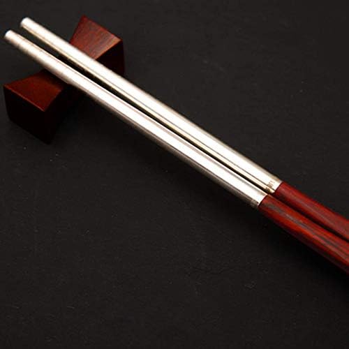 Fammix bêtises en bois en argent de luxe RÉUTILISABLES, coagulations en bois naturel Ensemble cadeau Avec boîte cadeau, lave-vaislle en toute securité, baguettes chinoise a - Image 6