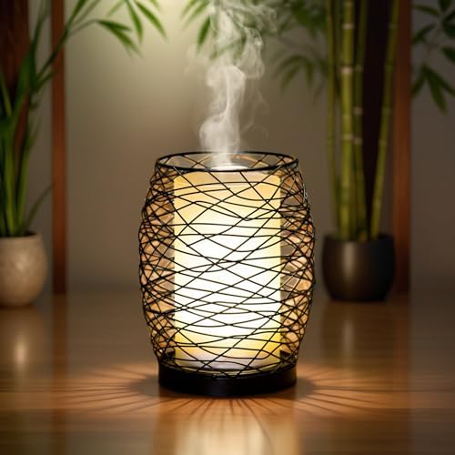 Zen'arôme diffuseur d'huile Essentiellle Volupsia - diffuseur ultrasonique aromathérapie à froid - diffuseur électrique Parfum Maison Avec Télécommande - Éclairage LED Effet Bougie - En Métal et Verre - Image 5