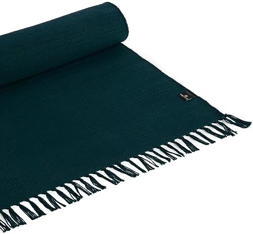 Yoga Studio Tapis de Yoga Bio - 196 cm x 70 cm - Tapis de Yoga Avec Pompons en Coton - Tapis de Yoga pour la méditation, LA RELLOT, LE YOGA CHAUD