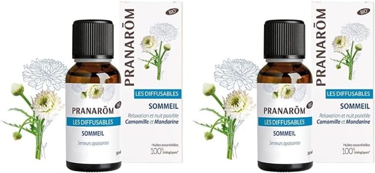 Pranarôm Sommeil Mélange Huiles Essentielles pour diffuser Senteurs apaisantes Camomille et Mandarine Bio (Eco) 30 ml (LOT DE 2)
