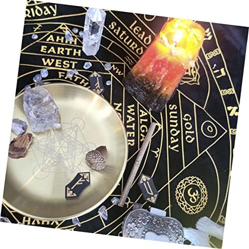 Cabilock 2 Pièces Pentacle Porte-Bougies Piliers Bougeoir Pentagramme Bougeoir Étoile Carillon Fournitures d'Aulle de Sorcellerie Plateau de Bougie Wiccan Trois Phases Bougie de Thé Alliage - Image 3