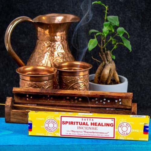 Satya Nag Champa Lot de 3 Paquets de Bâtons d'Encens 100% Naturel Fait à la Main pourvain le Stress, La Décoration Spirinelle, L'Estompage et La Méditation - Image 4