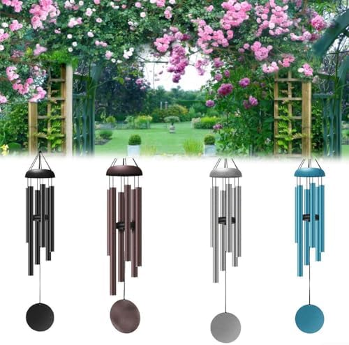 Décoration de Jardin Élégante Avec Un Carillon à Vent Suspendu de 81,3 cm pour des fils apaisants (argent) - Image 4