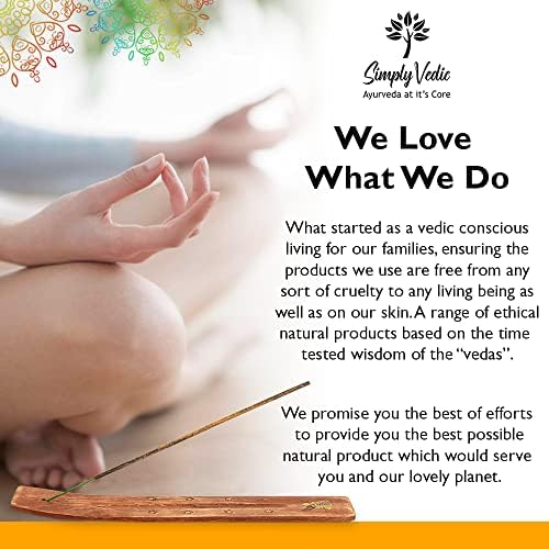 Agar simplement védique oudh 250 grammes (Environ 135 Bâtonnets d'Encens + Porte-Encens) | Dure 60 minutes, idéal pour la méditation, Le Yoga, La Guérison Spirinelle, Les Prières, L'Aromathérapie - Image 9