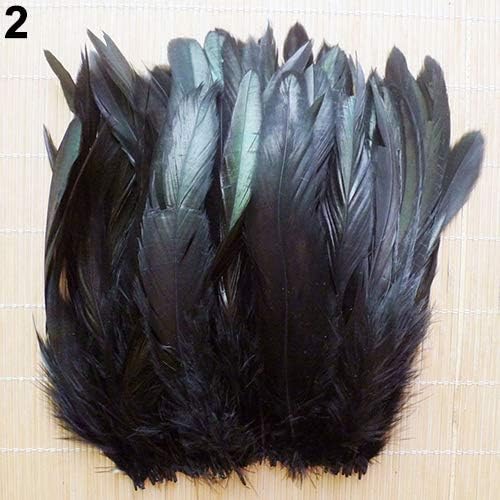 Qingsb lot de 50 panaches naturelles couler la décoration de vêlements 13 à 20 cm, naturel, 50 pcs - Image 3