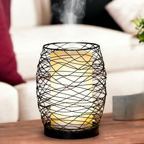 Zen'arôme diffuseur d'huile Essentiellle Volupsia - diffuseur ultrasonique aromathérapie à froid - diffuseur électrique Parfum Maison Avec Télécommande - Éclairage LED Effet Bougie - En Métal et Verre - Image 10
