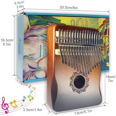 Ohromcoli Kalimba - Instrument Kalimba à 17 touche Avec Outils d'Apprentissage, Percussion des Doigts, piano à pouce Professionnel Kalimba pour les enfants, adultes, adultes et amateurs de musique - Image 6