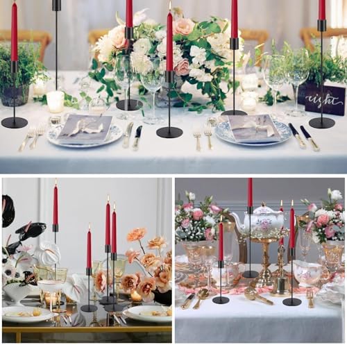 Chandelier Bougeoir 6pcs bougeères Détenteurs Qintora bougeères Cônes noirs, Chandelier Bougeoir Noir, 33/28/22 cm CANDÉLABRE LA MAISE SALLE À MANGER SALON D'ANNIVERRE - Image 2