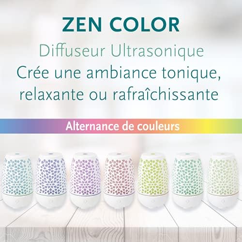 Phytosun Aroms - Diffuseur d'Huiles Essentielles Ultrasonique Zen Color - Diffusion par Ultrasons - 3 modes de diffusion - 7 CouleUrs Lumières LED - Image 2