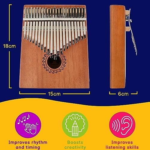 A-Star Piano à Pouce Kalimba 21 Touche AVEC Corps en Acajou - COMPREND UN MARTEAT D'ACCIP - Image 3