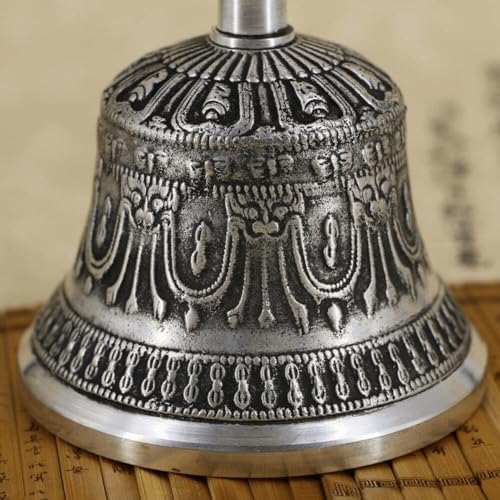 Cloche et Ensemble de Dorje pour la méditation Bouddhiste Tibéaine, Cloche en Laiton Antique Religieuse Faite à la Main, Cloche de Prière Vajra Dorje pour la méditation et yoga. - Image 6