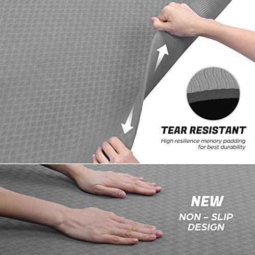 Odoland Grand Tapis de Yoga 200 x 130 x 0,6 cm, Tapis de Gymnastique / Tapis de Sol, Antidérapant et durable Pour Pilates Fitness Méditation - Image 5