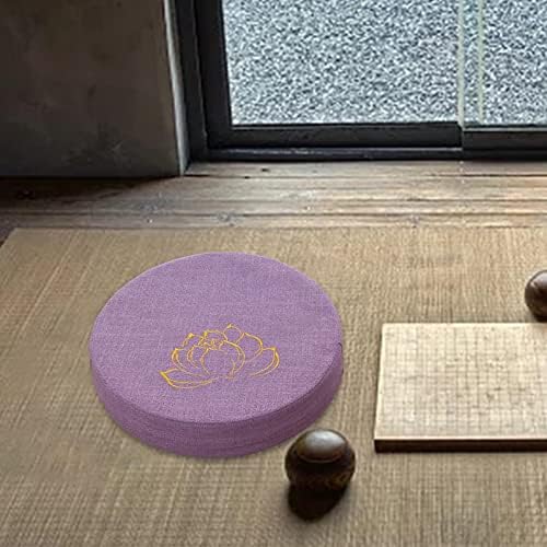 Perfk Coussin de Méditation de Yoga Avec House AMOVIBLE TAPIS DE TATAMI Japonais Accessoires de Méditation Oreiller de Sol pour yoga Salon Cadeaux de, Violet Clair 6cm - Image 7