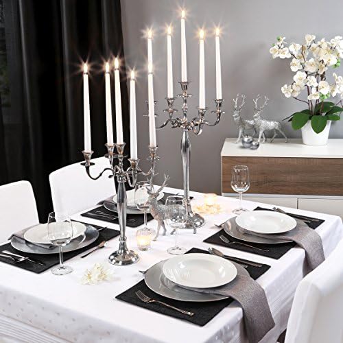 Chandeliers Gräfenstayn® à 1, 3 ou 5 bras - Diffférentes Tailles - Chandeliers CandéLabres en Argent, Noir, Blanc Ou ou (m, argent) - Image 7