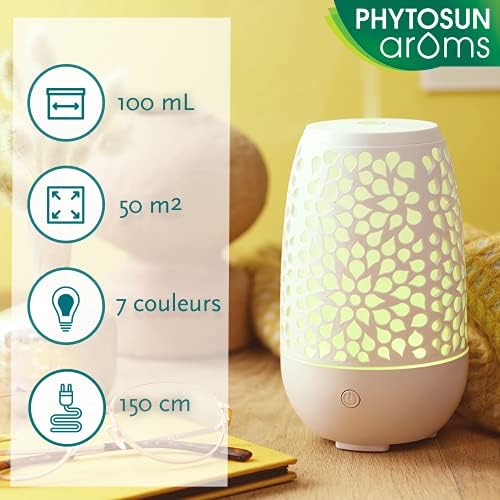 Phytosun Aroms - Diffuseur d'Huiles Essentielles Ultrasonique Zen Color - Diffusion par Ultrasons - 3 modes de diffusion - 7 CouleUrs Lumières LED - Image 3